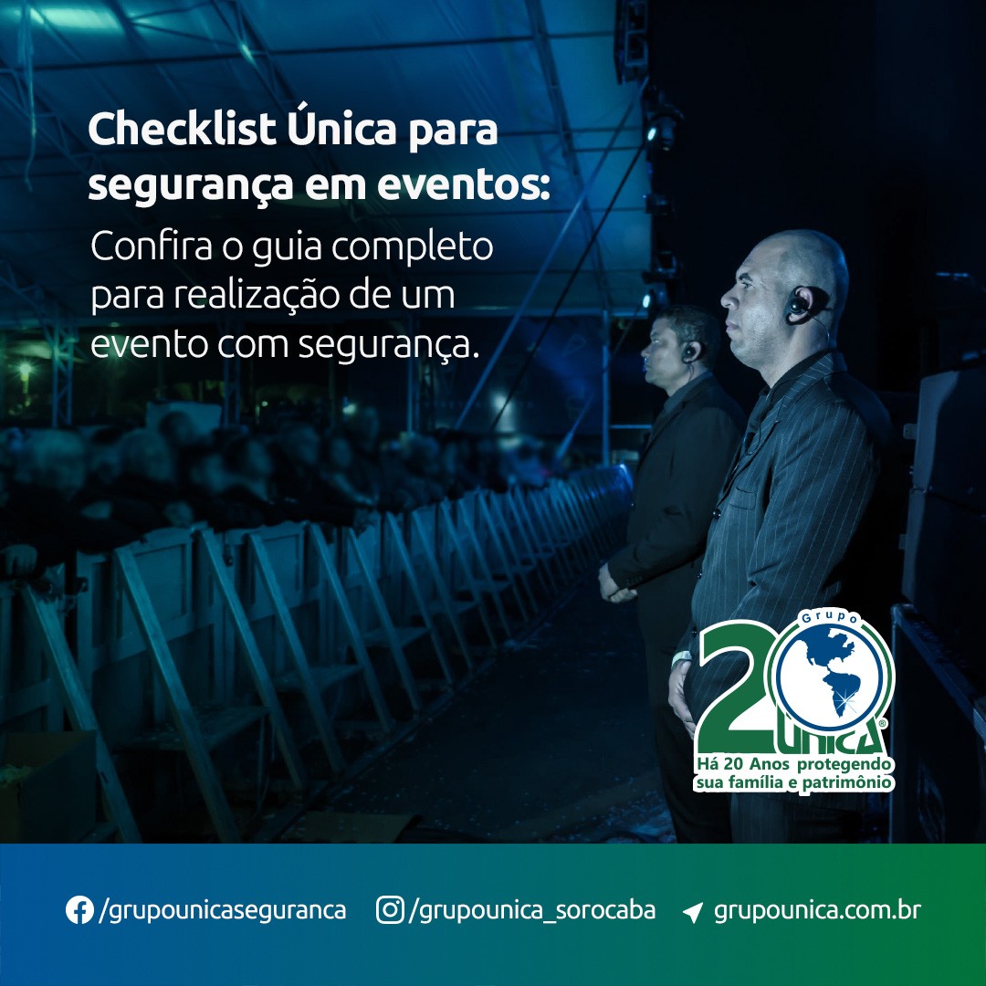 Chcklist Única para segurança em eventos